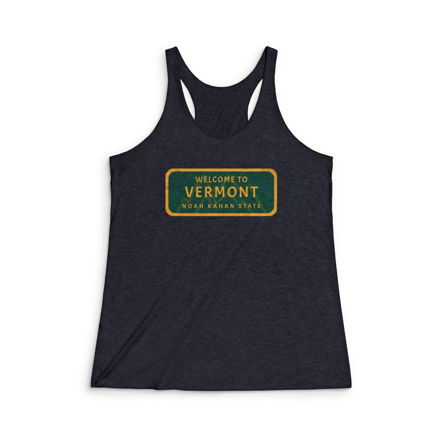 Vermont Welcome Sign Racerback Tank