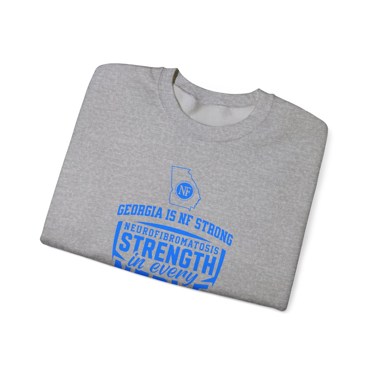 Crewneck Sweatshirt — "Strength in Every Nerve" Georgia Neurofibromatosis Awareness