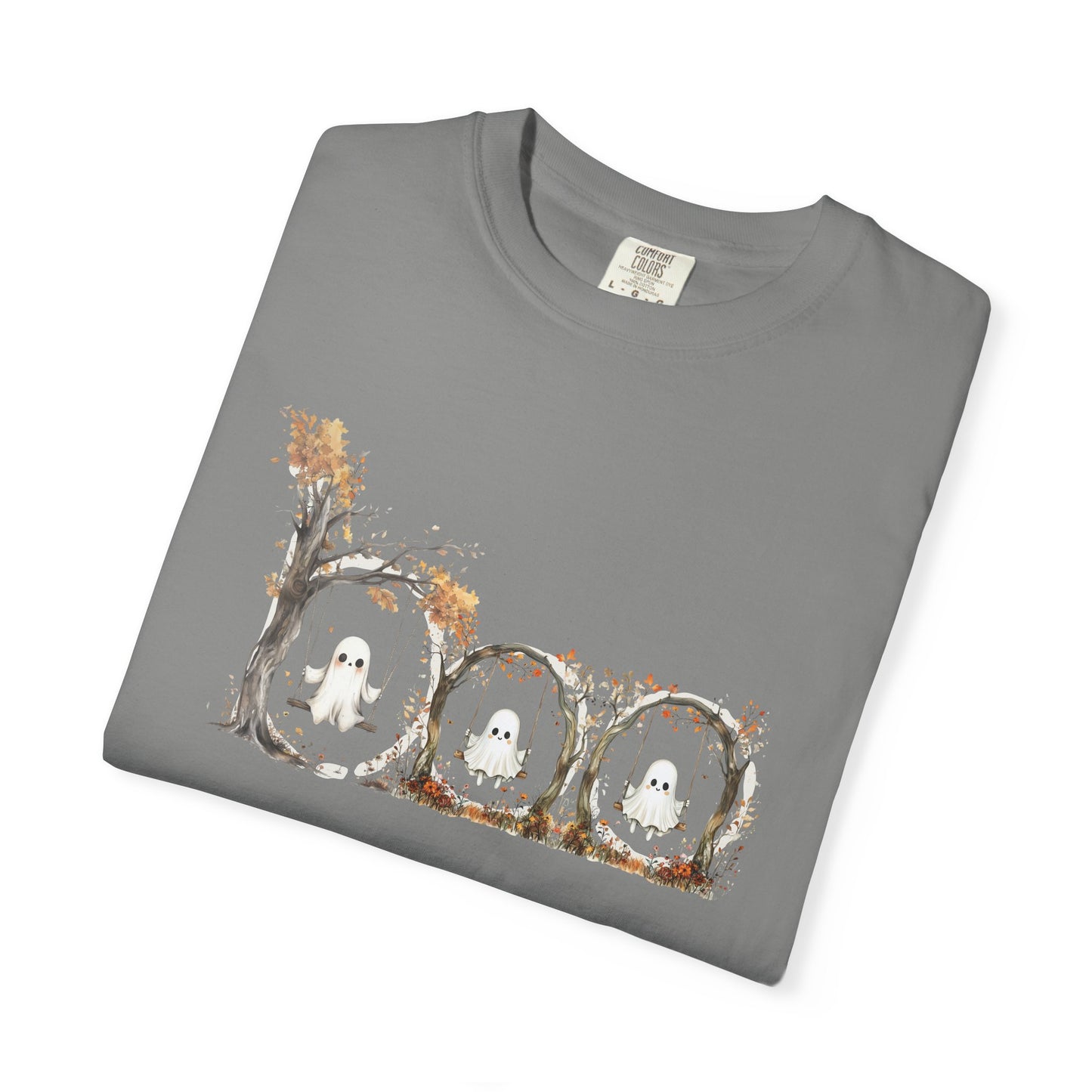 Rustic Unisex Garment-Dyed Boo T-Shirt for Fall