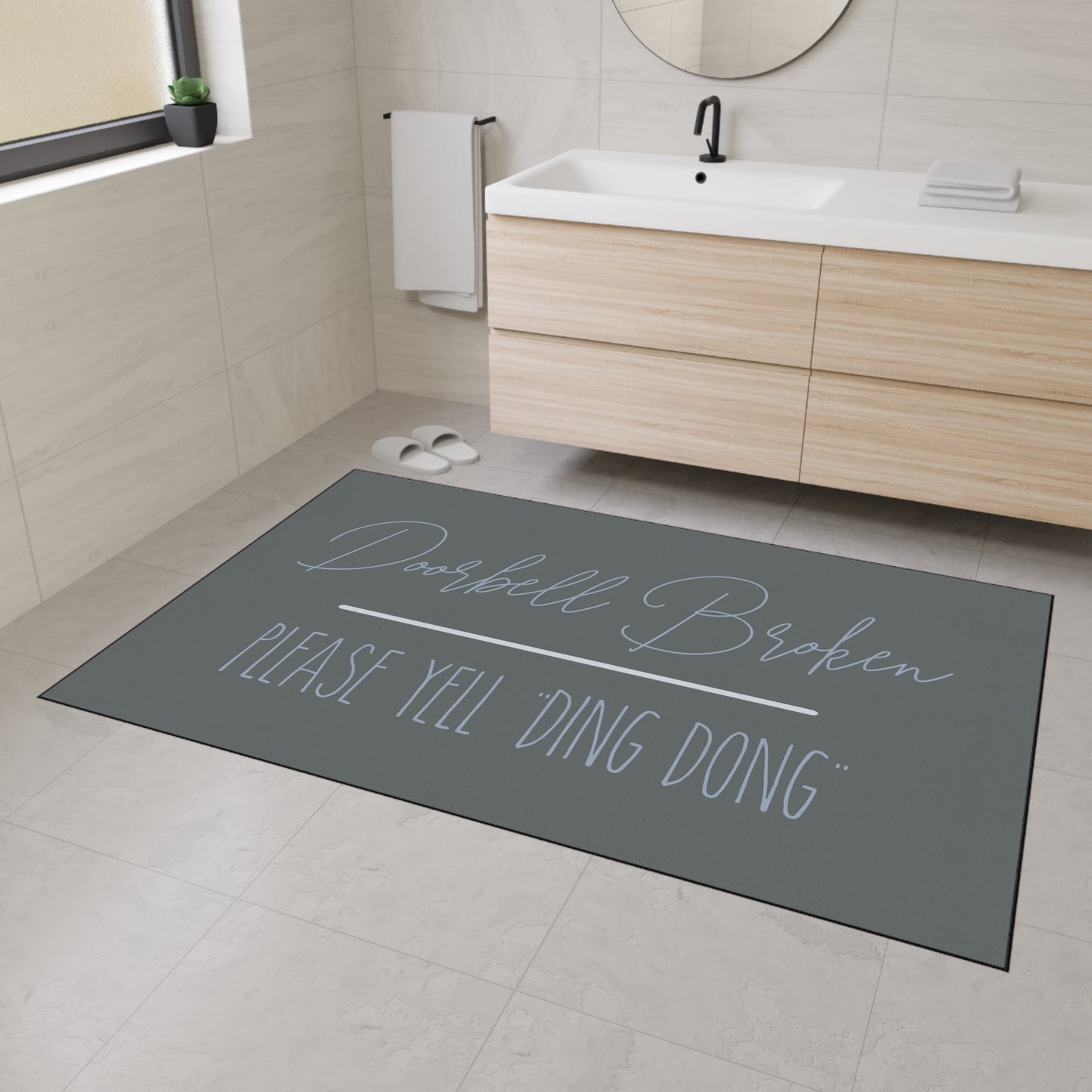Welcome Mat Yell Ding Dong