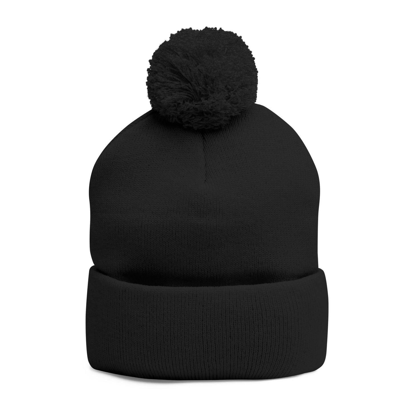 Embroidered Pom-Pom Knit Cap — The Strive Clinic Logo Beanie