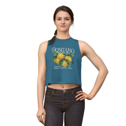 Positano Lemon Crop Top — Amalfi Coast Graphic Tank