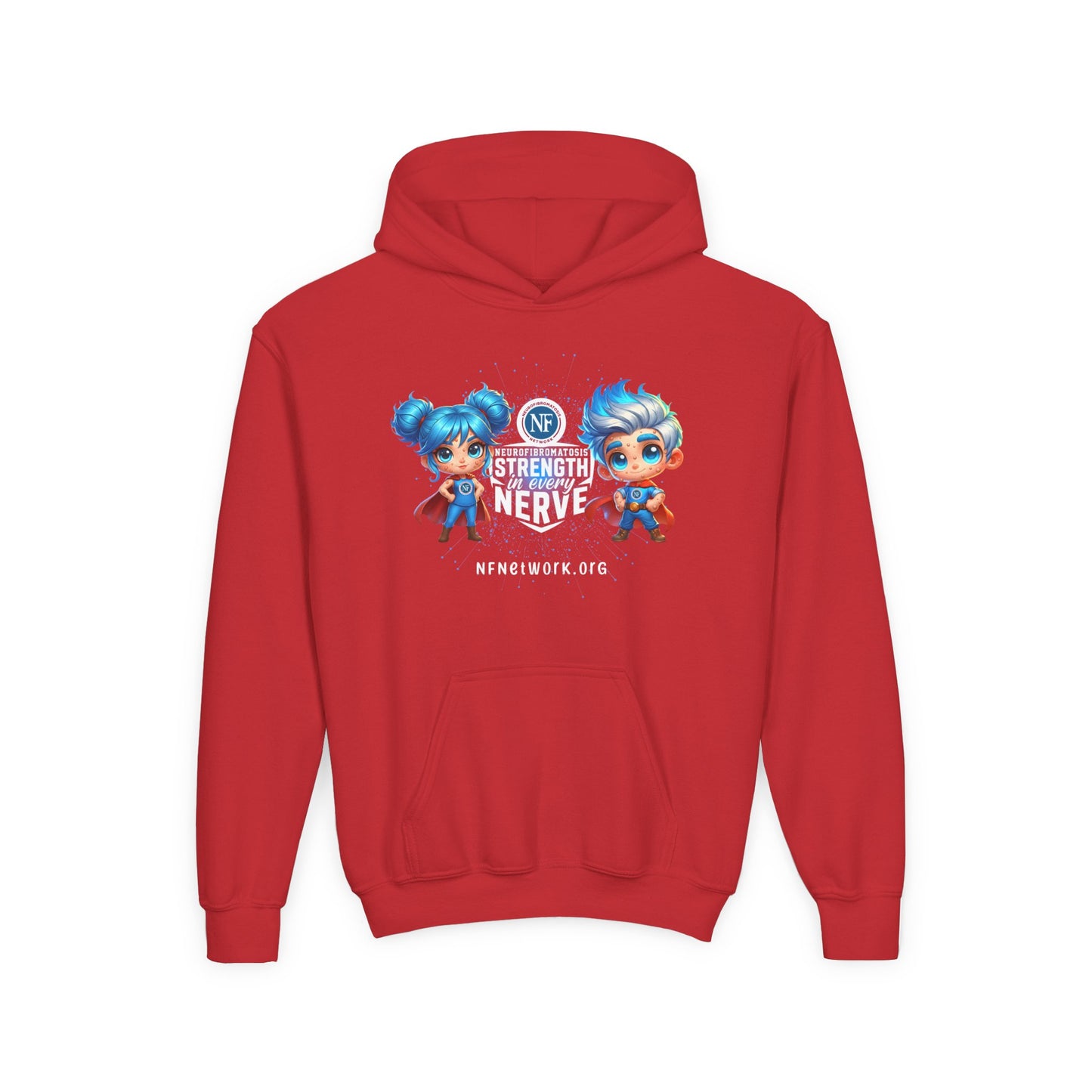 NF Superhero Kids Hoodie — "NF Strong: Strength in Every Nerve"