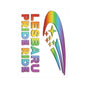 Lesbaru Pride Ride Vinyl Sticker, Subaru Enthusiasts, Outdoor Use, Kiss-Cut Vinyl Decal, Car Decal, Bumper Sticker, Water Resistant