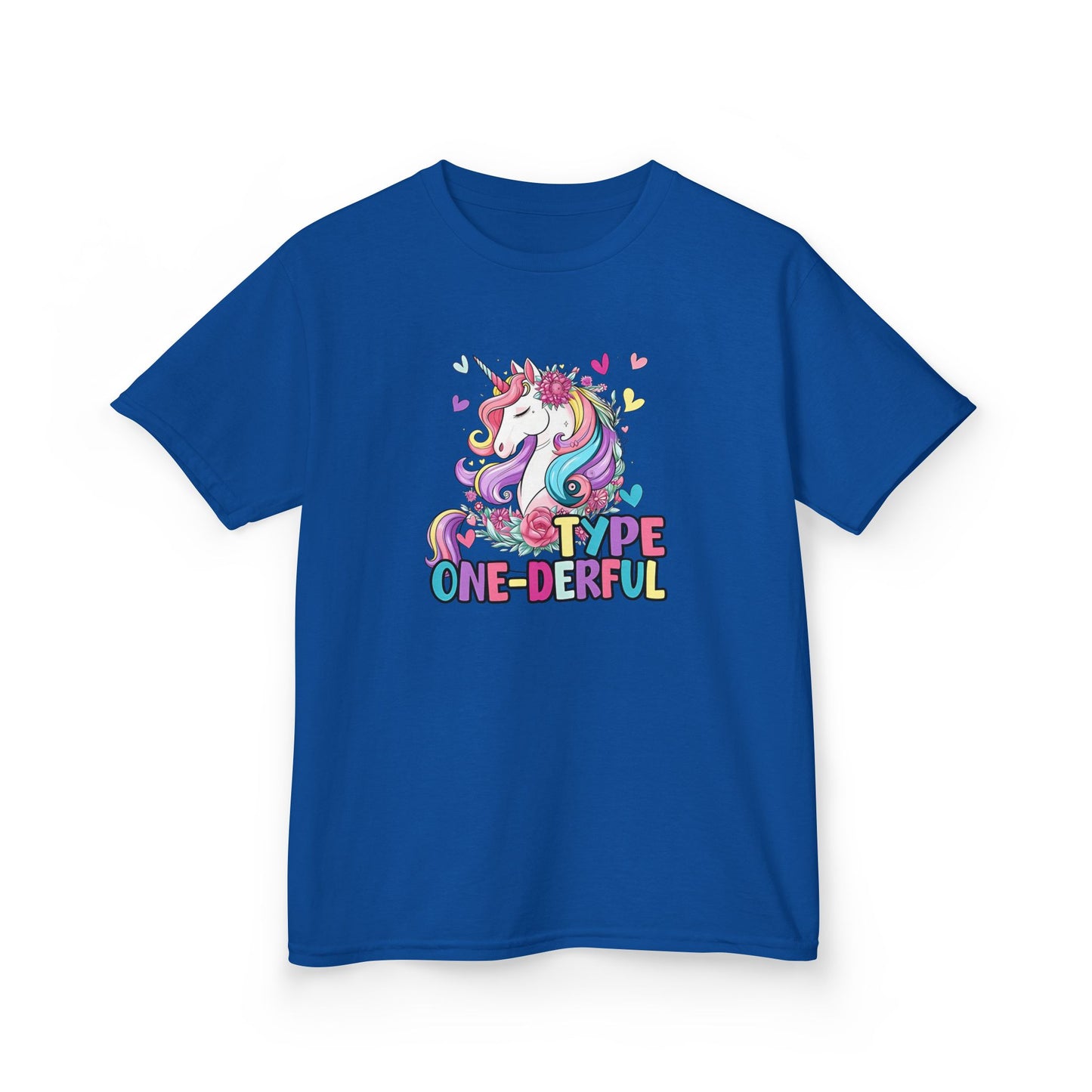 Kids T-Shirt — "Type One-derful" T1D Unicorn Tee