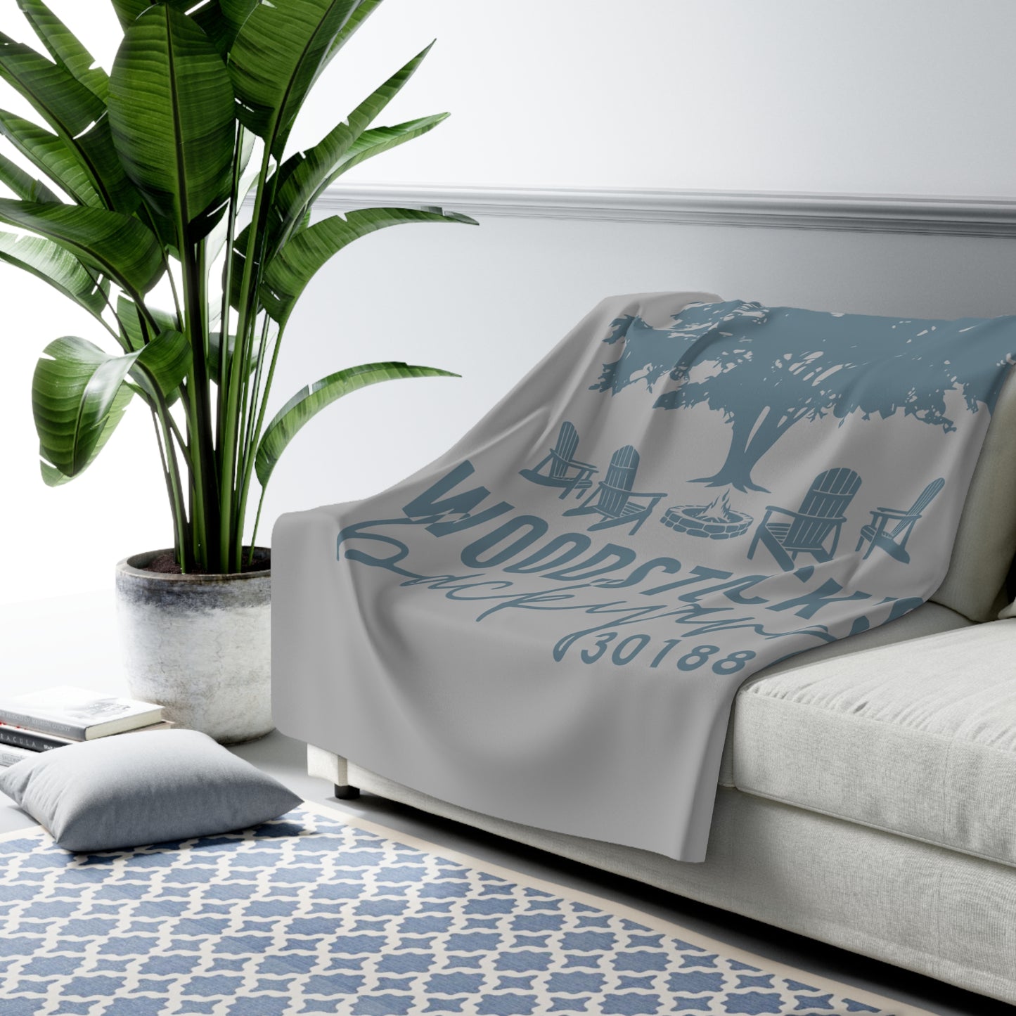 Woodstock's Backyard Sherpa Fleece Blanket