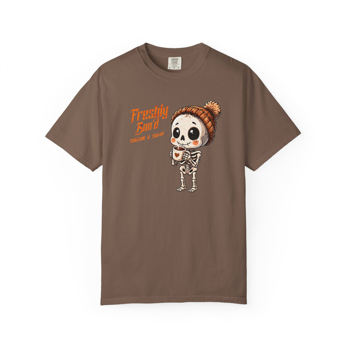 Cute Skeleton “Freshly Boo’d Coffee” Halloween T-Shirt