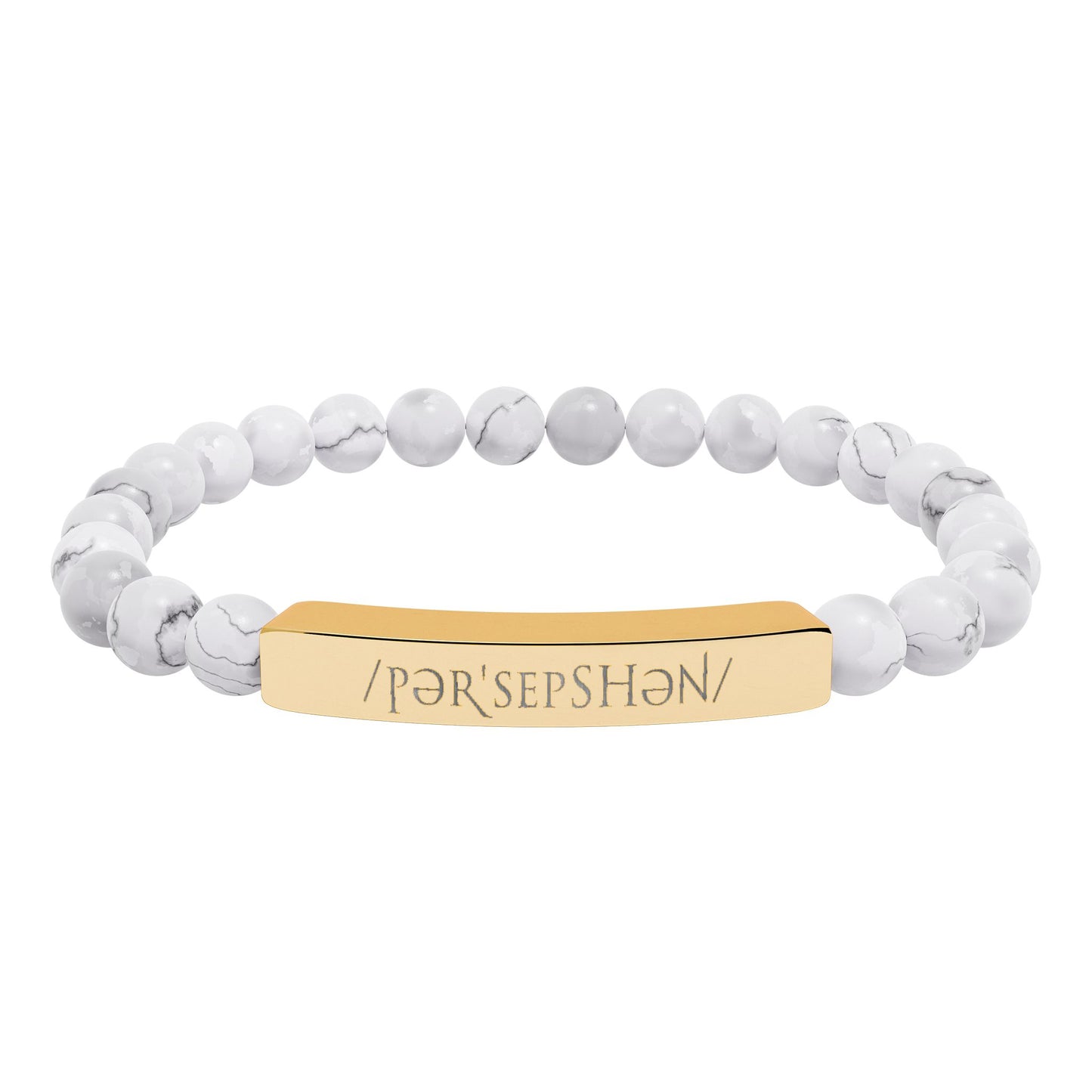 Engraved Natural Stone Bar Bracelet – Perception