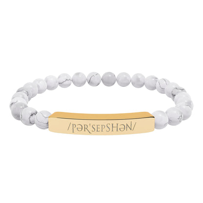 Engraved Natural Stone Bar Bracelet – Perception