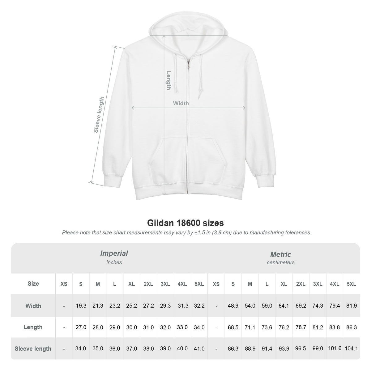Gildan Full-Zip Hoodie