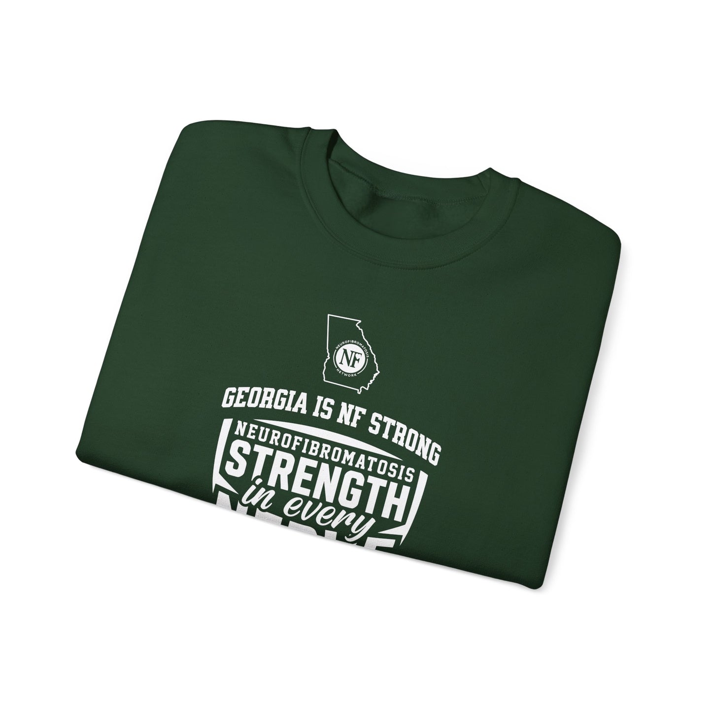 Crewneck Sweatshirt — "Strength in Every Nerve" Georgia Neurofibromatosis Awareness