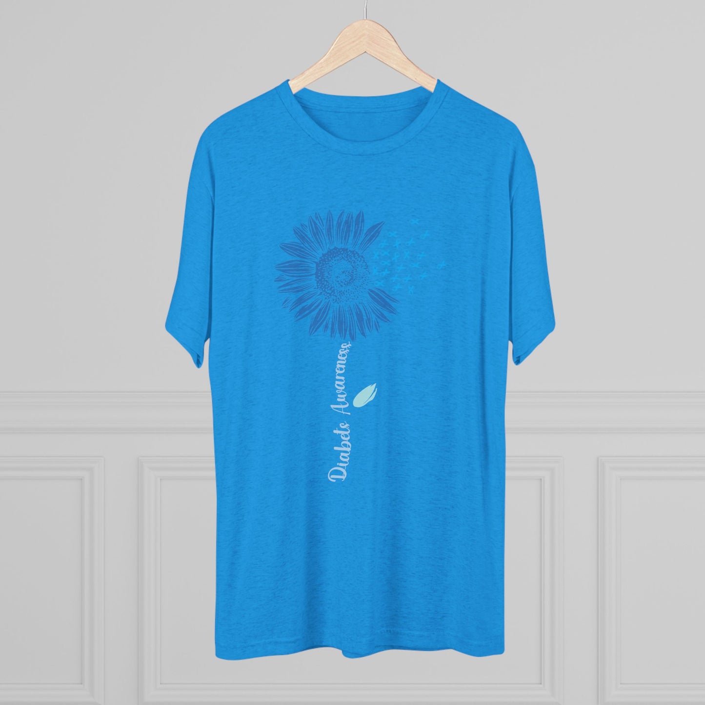 T1D Awareness Sunflower Tee — Front & Back Diabetes Support Shirt