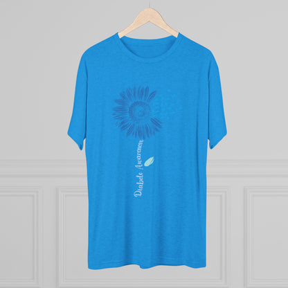 T1D Awareness Sunflower Tee — Front & Back Diabetes Support Shirt