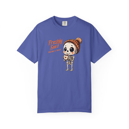 Cute Skeleton “Freshly Boo’d Coffee” Halloween T-Shirt