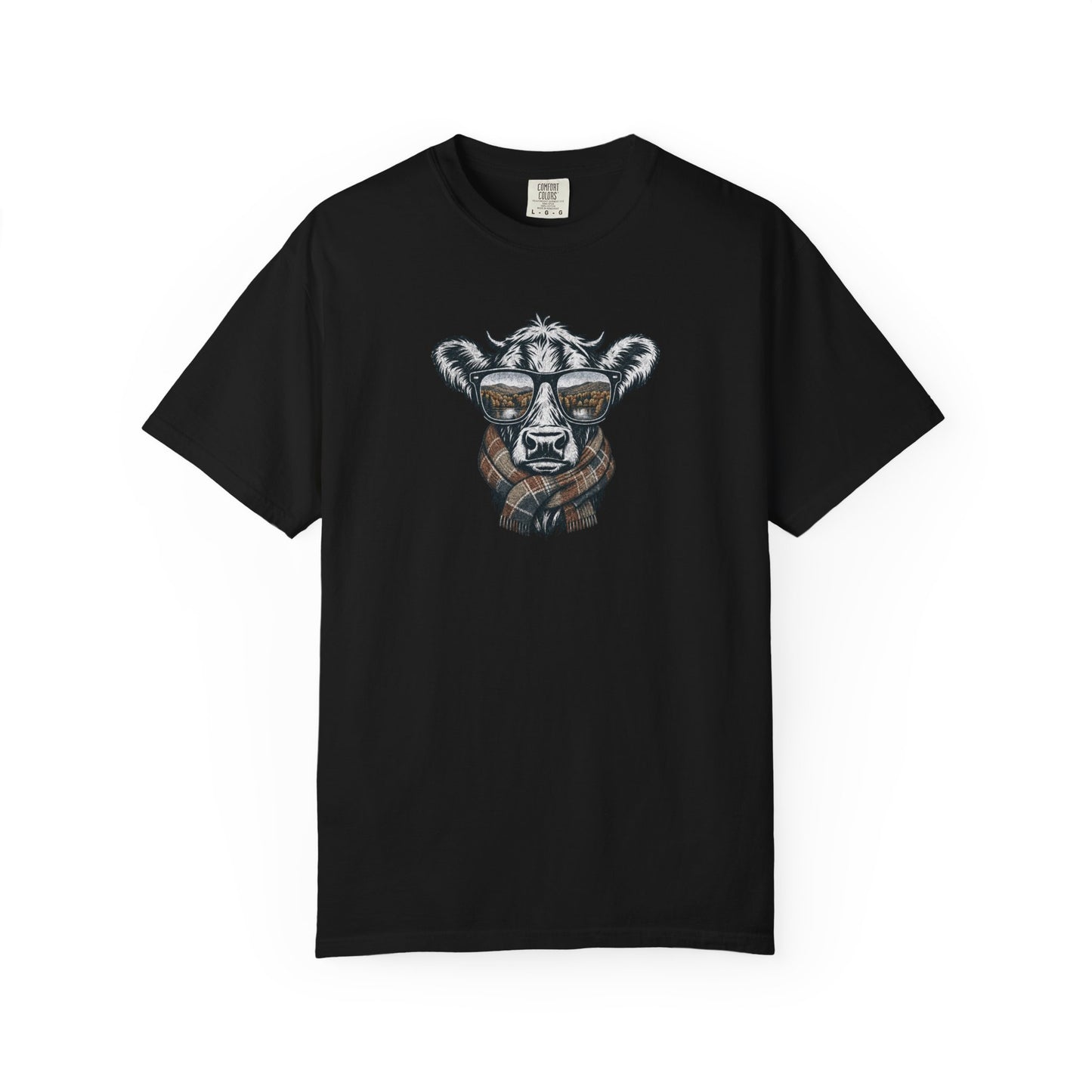 Rustic Fall Cow Cozy Tee