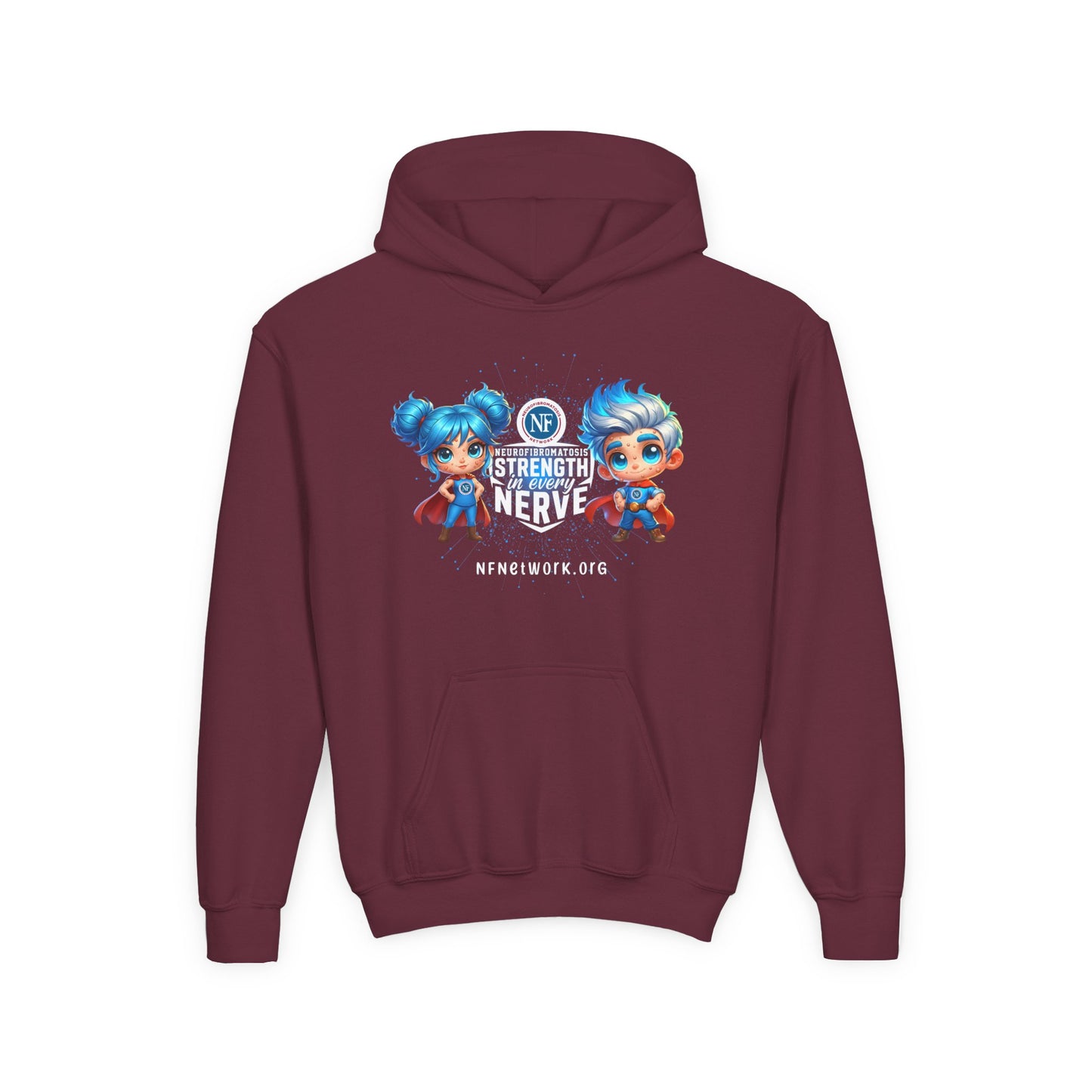 NF Superhero Kids Hoodie — "NF Strong: Strength in Every Nerve"