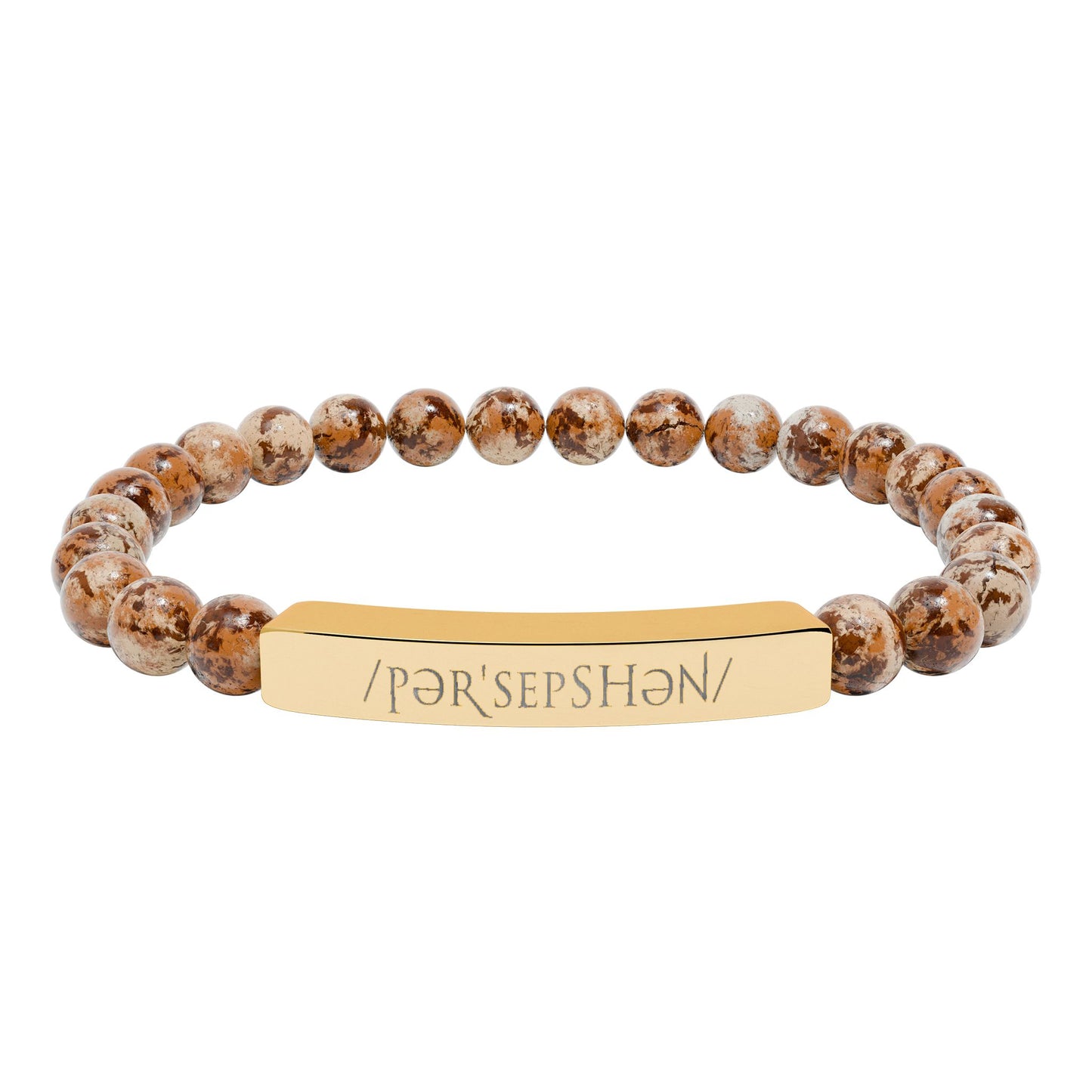 Engraved Natural Stone Bar Bracelet – Perception
