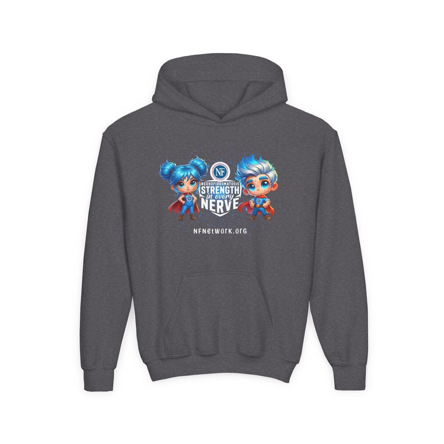 NF Superhero Kids Hoodie — "NF Strong: Strength in Every Nerve"