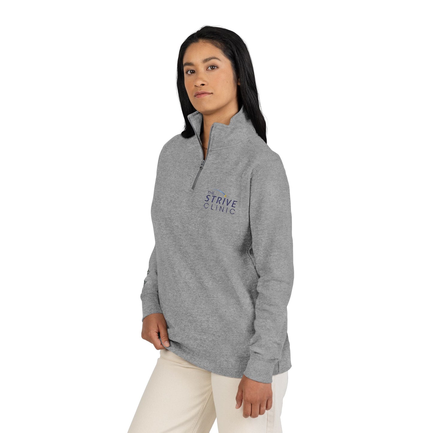 Cotton Heritage Embroidered Quarte Zip Fleece Pullover  - Strive