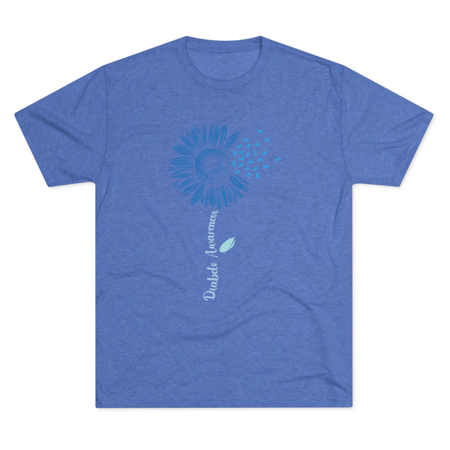 T1D Awareness Sunflower Tee — Front & Back Diabetes Support Shirt