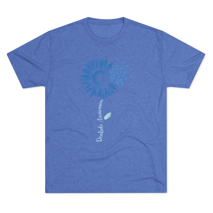 T1D Awareness Sunflower Tee — Front & Back Diabetes Support Shirt