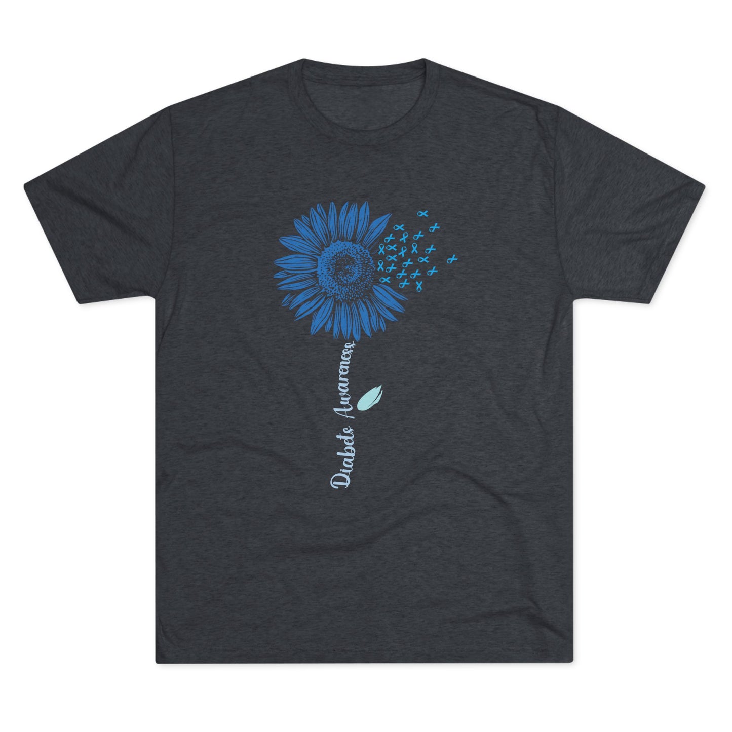 T1D Awareness Sunflower Tee — Front & Back Diabetes Support Shirt