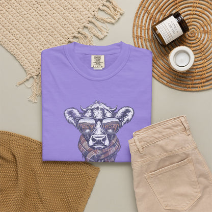 Rustic Fall Cow Cozy Tee
