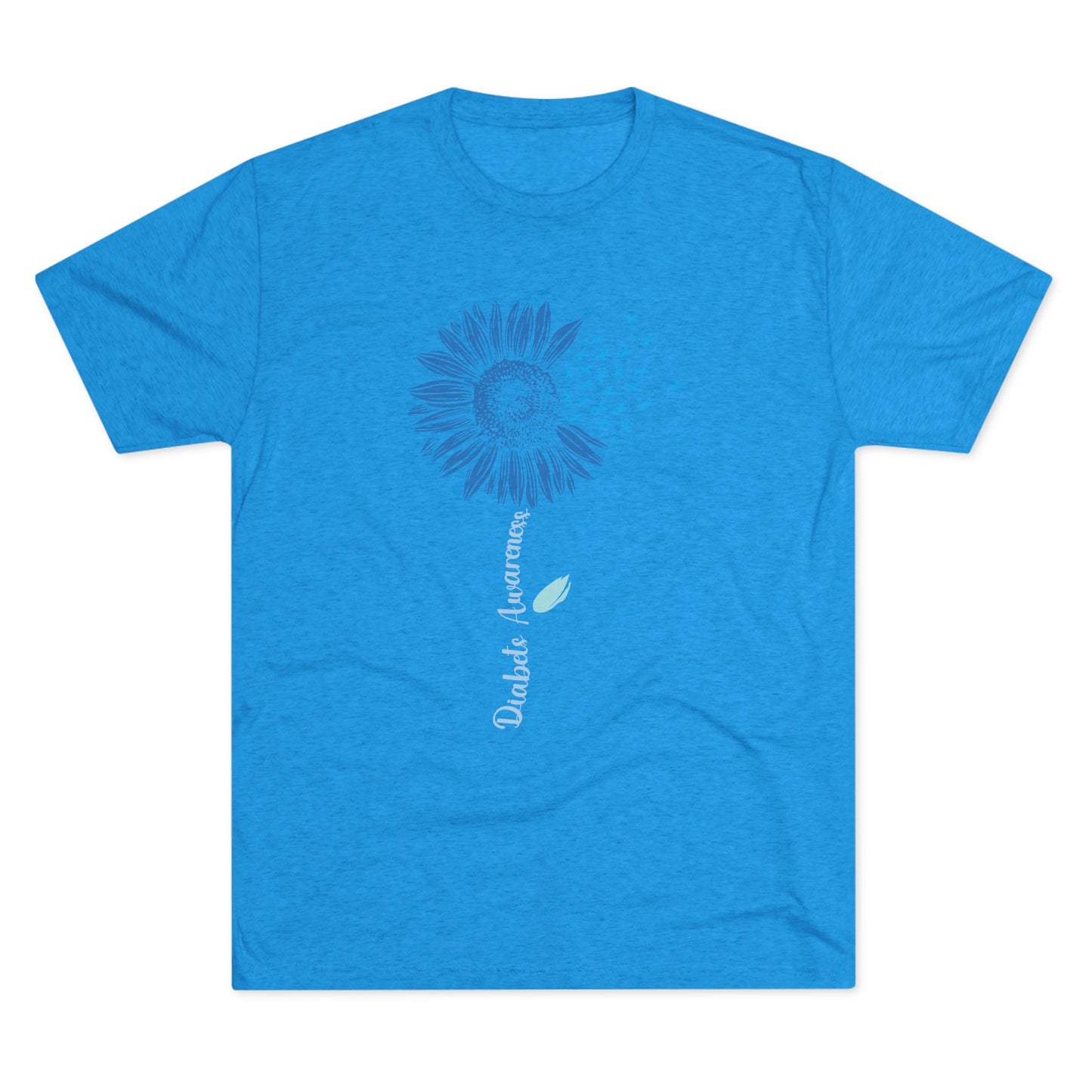 T1D Awareness Sunflower Tee — Front & Back Diabetes Support Shirt