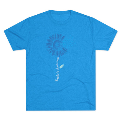 T1D Awareness Sunflower Tee — Front & Back Diabetes Support Shirt