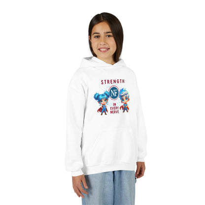 "Strength in Every Nerve" Cartoon Kids Hooded Sweatshirt