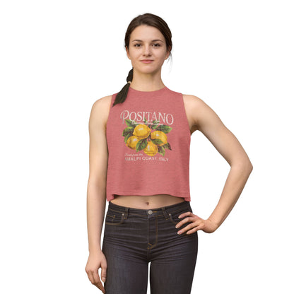 Positano Lemon Crop Top — Amalfi Coast Graphic Tank