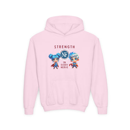 "Strength in Every Nerve" Cartoon Kids Hooded Sweatshirt