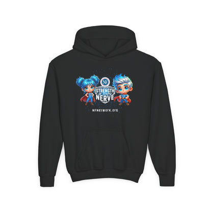 NF Superhero Kids Hoodie — "NF Strong: Strength in Every Nerve"