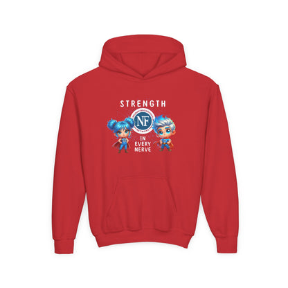 "Strength in Every Nerve" Cartoon Kids Hooded Sweatshirt