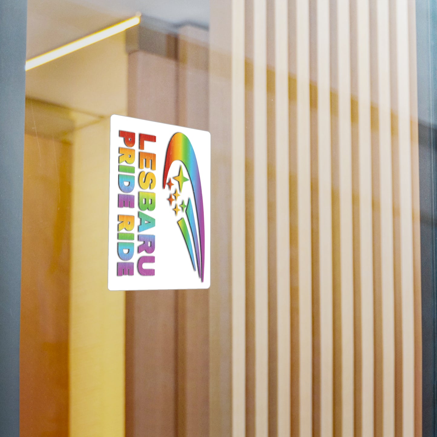 Lesbaru Pride Ride Vinyl Sticker, Subaru Enthusiasts, Outdoor Use, Kiss-Cut Vinyl Decal, Car Decal, Bumper Sticker, Water Resistant