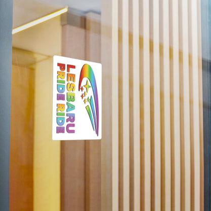 Lesbaru Pride Ride Vinyl Sticker, Subaru Enthusiasts, Outdoor Use, Kiss-Cut Vinyl Decal, Car Decal, Bumper Sticker, Water Resistant