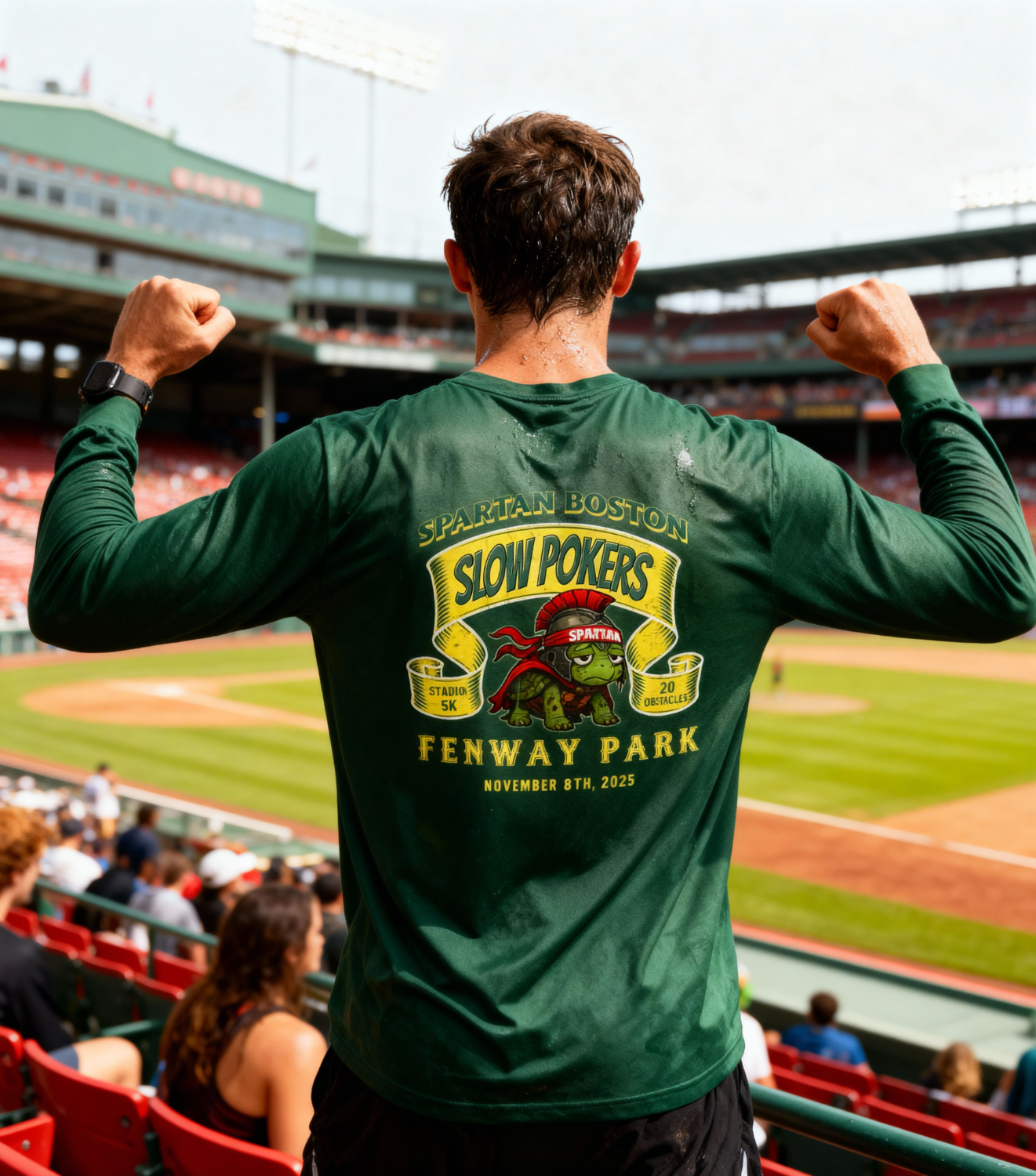 Spartan Slow Pokers Turtle Long Sleeve Tee | Front & Back Print