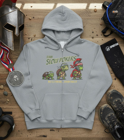 Unisex Heavy Blend™ Full Zip Hoodie - Slowpokers Design, Great for Runners, Casual Wear, Gift for Joggers, Funny Sweatshirt, [...]