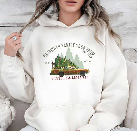 Christmas Tree Farm Hoodie, National Lampoon Griswold Theme, Holiday Sweatshirt, Family Xmas
