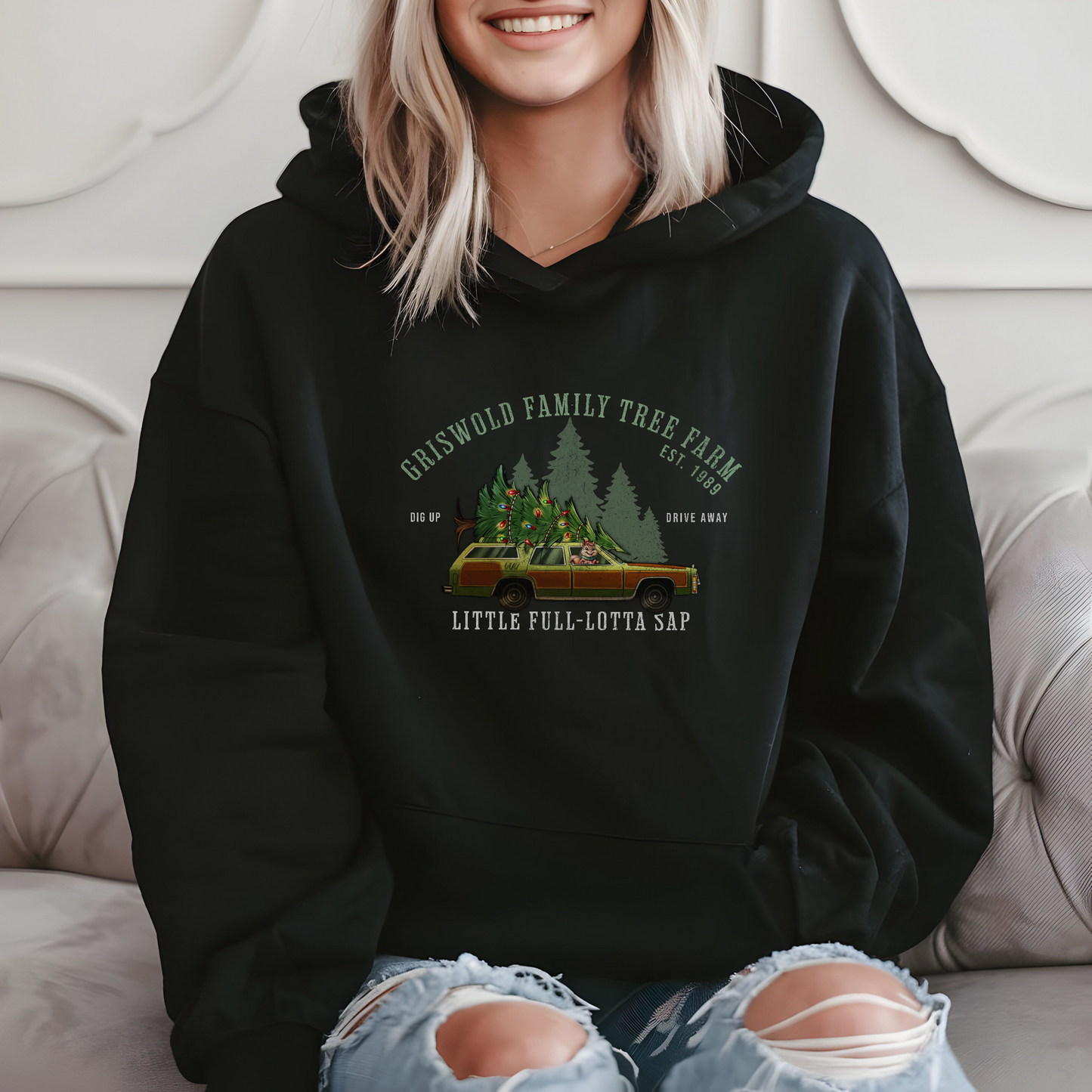 Christmas Tree Farm Hoodie, National Lampoon Griswold Theme, Holiday Sweatshirt, Family Xmas
