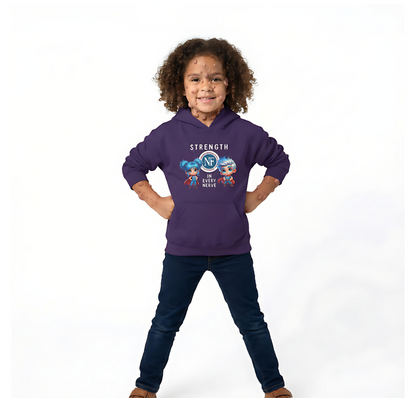 "Strength in Every Nerve" Cartoon Kids Hooded Sweatshirt