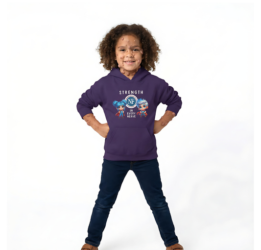 "Strength in Every Nerve" Cartoon Kids Hooded Sweatshirt
