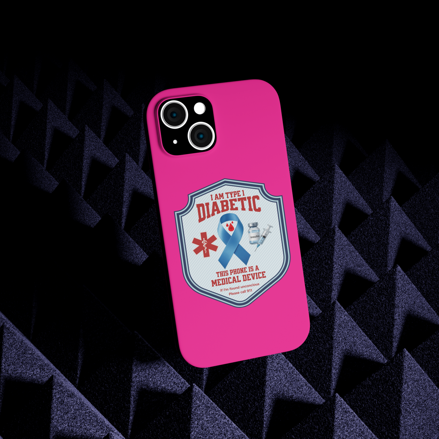 T1D Insulin Dependent Phone Sticker
