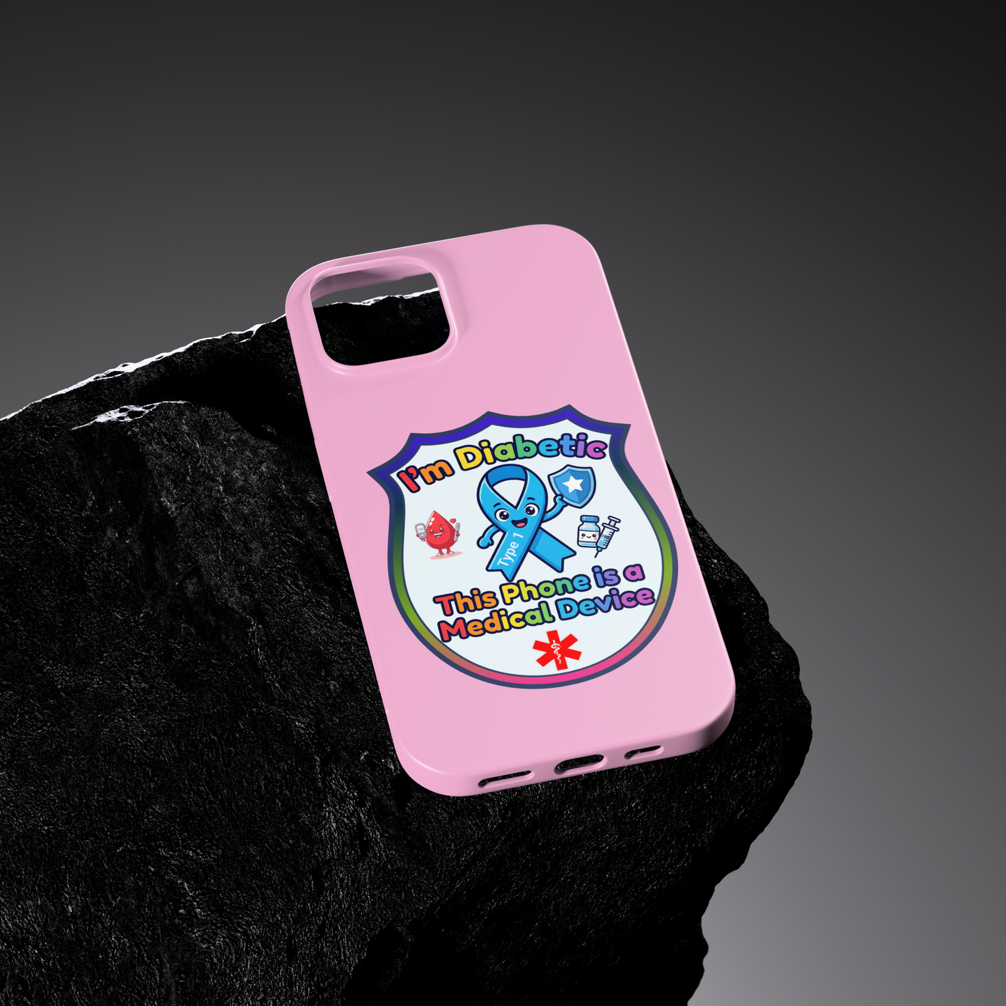 Medical T1D Phone Sticker