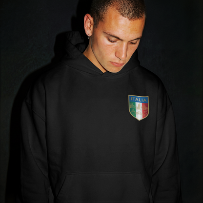 Italian Flag Shield Hoodie Pullover