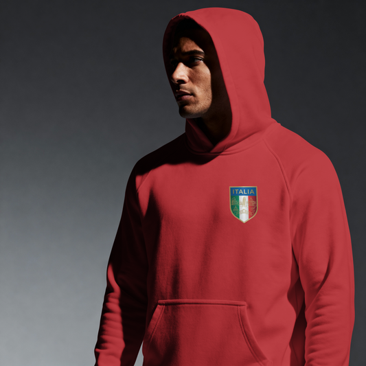 Italian Flag Shield Hoodie Pullover
