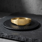 Gold Stainless Steel Square Taco Ring — Custom Engraving (Dang Text)