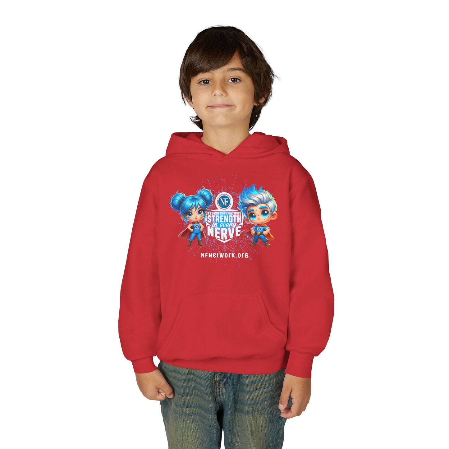 NF Superhero Kids Hoodie — "NF Strong: Strength in Every Nerve"