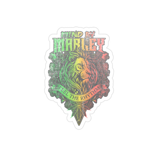 Mind by Marley Vinyl Sticker,  Reggae Decal, Jamaican Flag Rasta Sticker, Island Vibes Waterproof Vinyl Decal