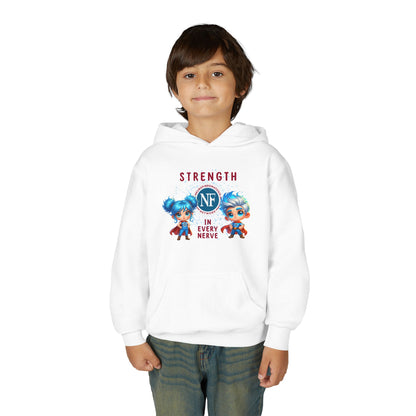 "Strength in Every Nerve" Cartoon Kids Hooded Sweatshirt